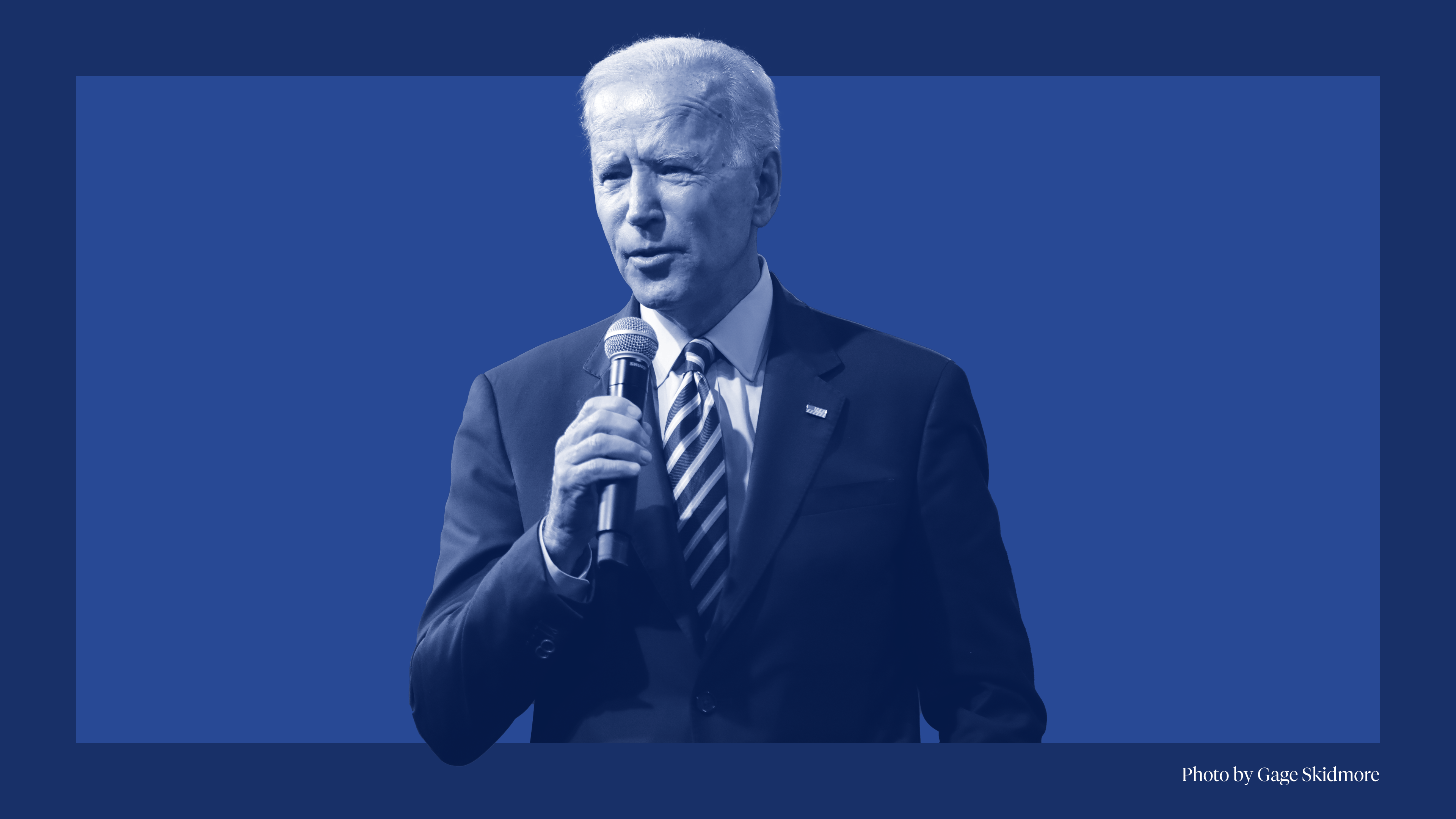 Picture of Joe Biden on a blue background.