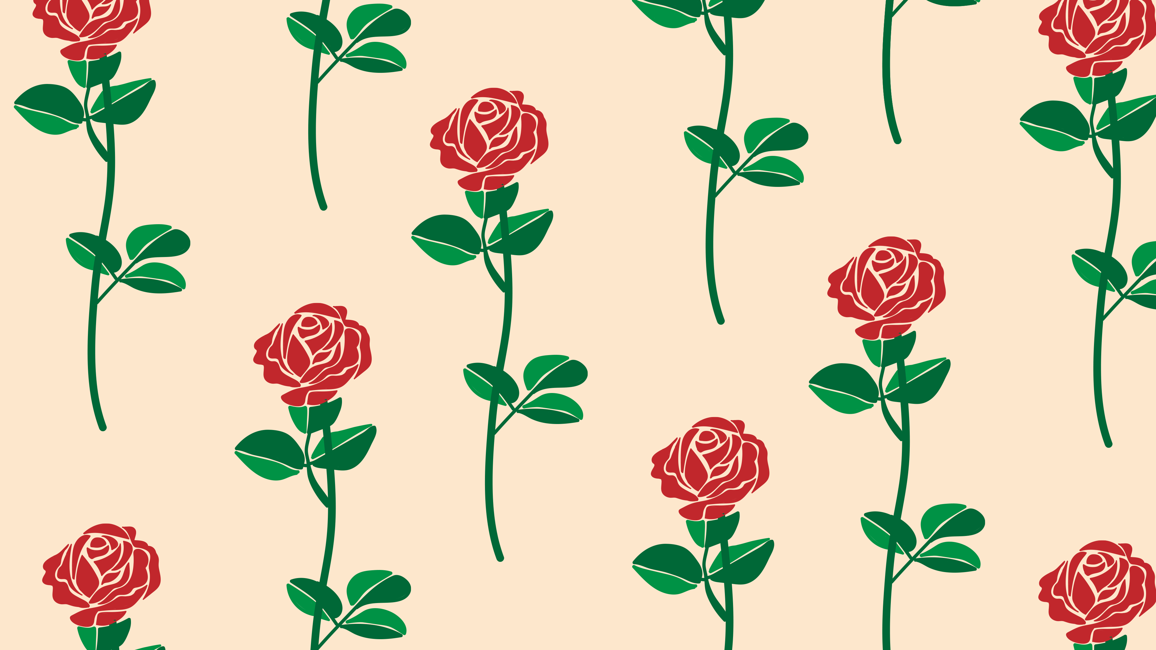 Roses against a tan background.