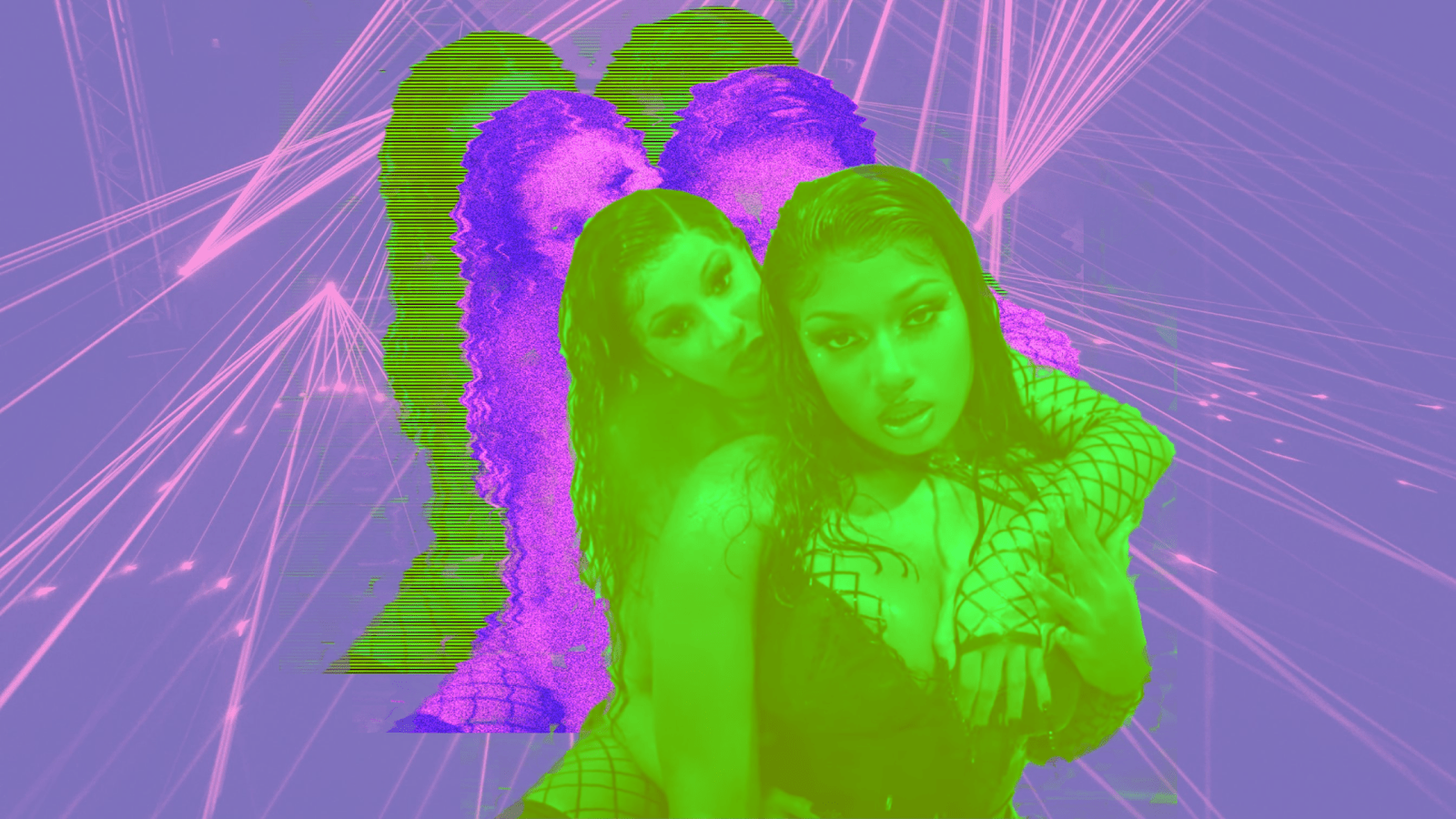 Cardi B and Megan Thee Stallion in “WAP.” Graphic by Maggie Chirdo.